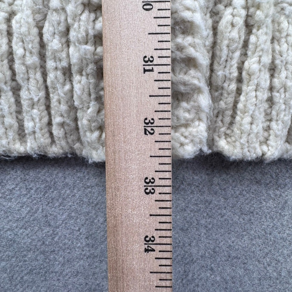 Pilcro Oatmeal Cable-Knit Button Cardigan - Picture 6 of 9